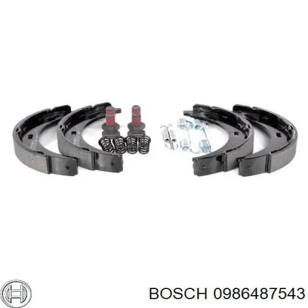 Колодки ручника/стоянкового гальма 0986487543 Bosch