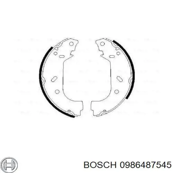 0986487545 Bosch колодки тормозные задние барабанные