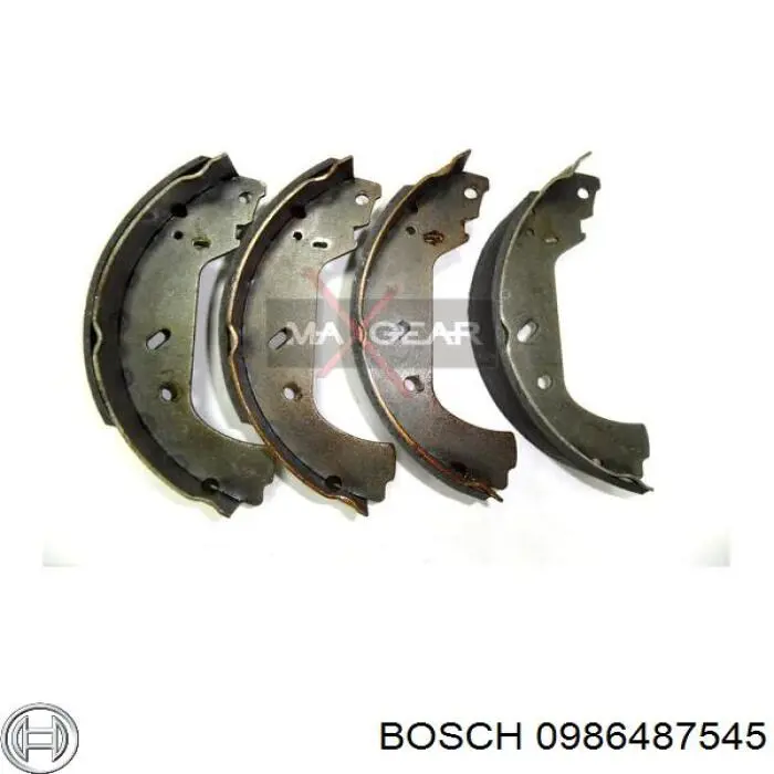 Задние барабанные колодки 0986487545 Bosch
