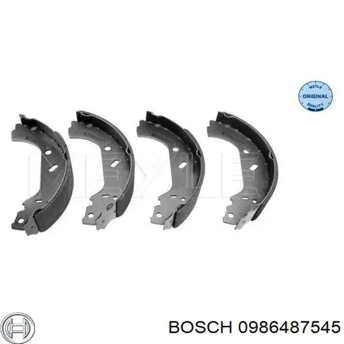 0986487545 Bosch Барабанные тормозные колодки