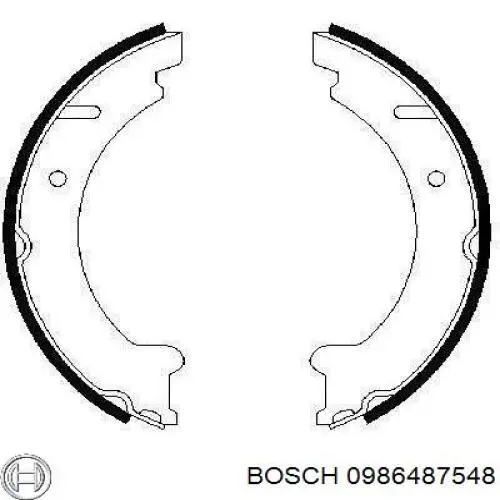 Колодки ручника 0986487548 Bosch