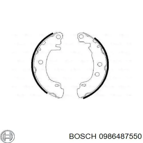 Задние барабанные колодки 0986487550 Bosch