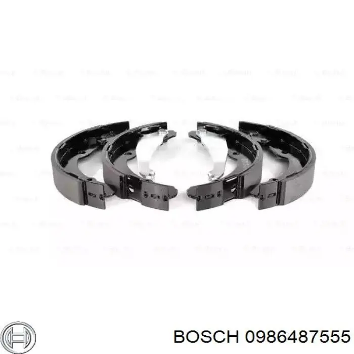 0986487555 Bosch колодки тормозные задние барабанные