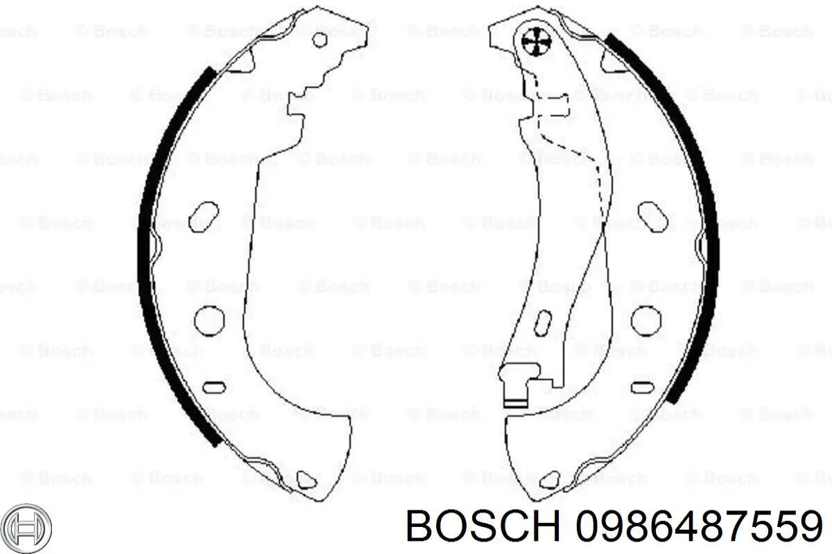 Колодки тормозные задние барабанные Bosch 0986487559
