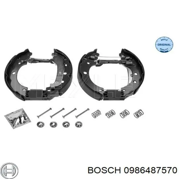 Задние барабанные колодки 0986487570 Bosch