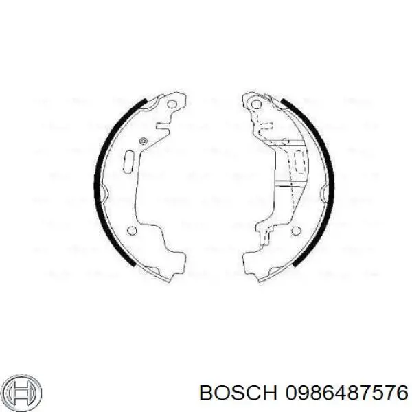 Задние барабанные колодки 0986487576 Bosch