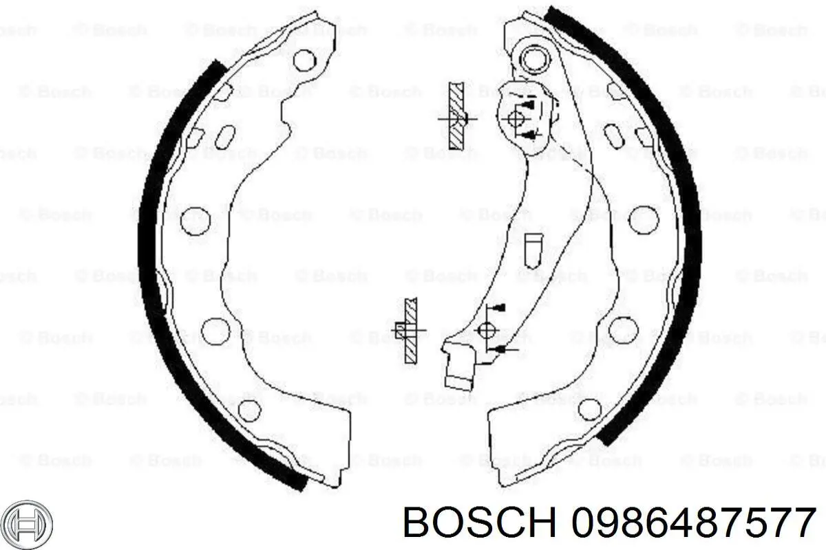 Задние барабанные колодки 0986487577 Bosch