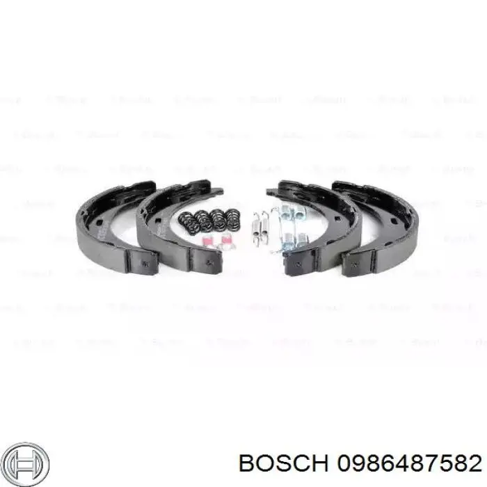 0986487582 Bosch колодки ручника (стояночного тормоза)