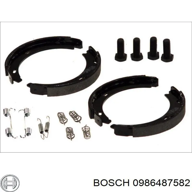 Колодки ручника/стоянкового гальма 0986487582 Bosch