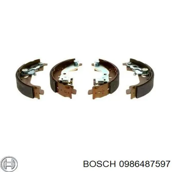 Задние барабанные колодки 0986487597 Bosch