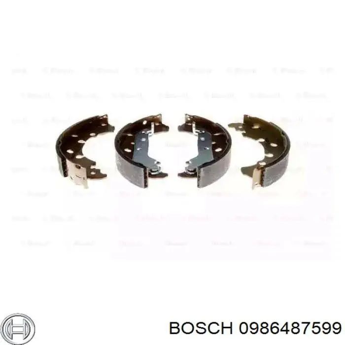 0986487599 Bosch колодки тормозные задние барабанные