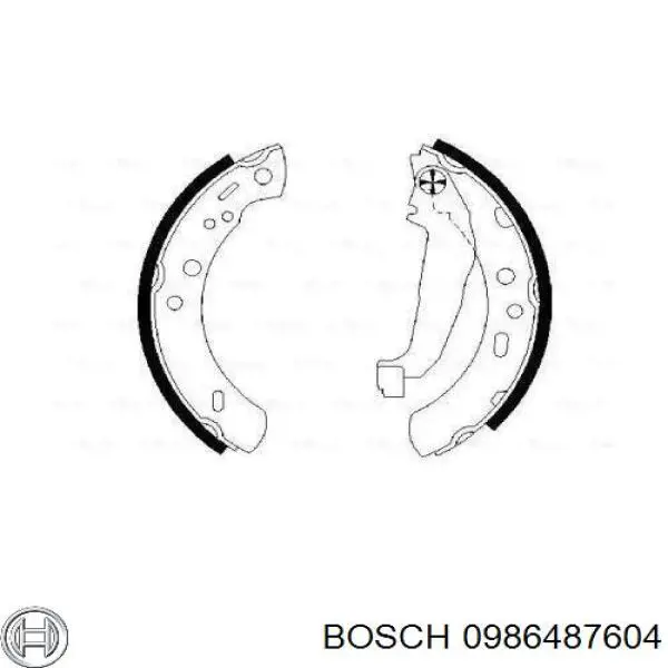 Задние барабанные колодки 0986487604 Bosch