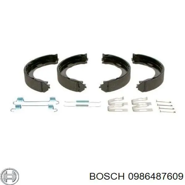 0986487609 Bosch колодки ручника (стояночного тормоза)