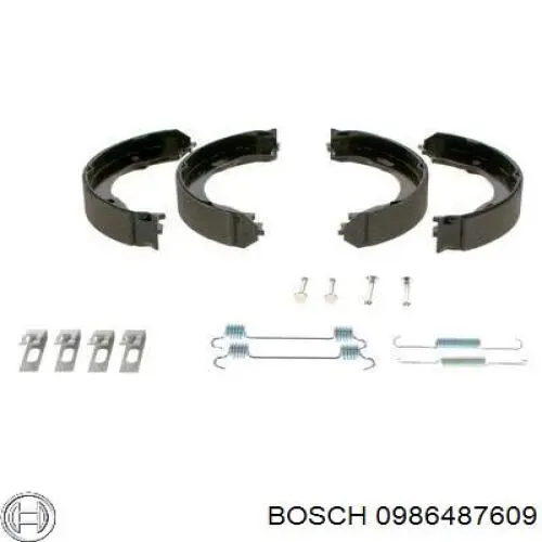 Купить 0986487609 Bosch Колодки ручника/стояночного тормоза