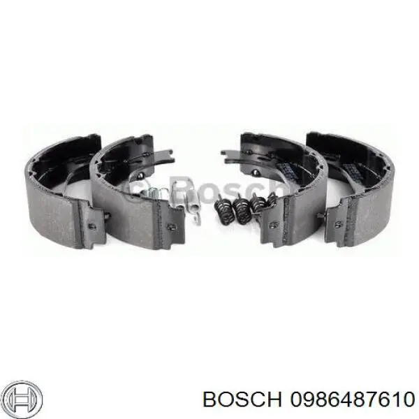 Колодки ручника/стоянкового гальма 0986487610 Bosch