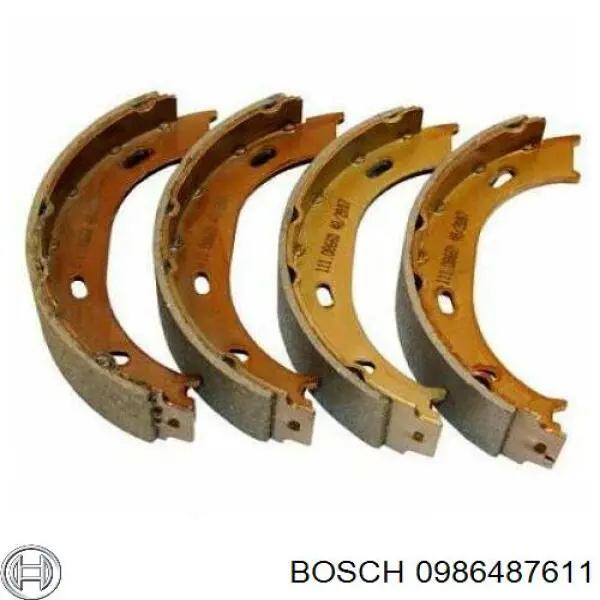 Тормозные колодки стояночного тормоза Bosch 0986487611 цена, от 30.02 USD