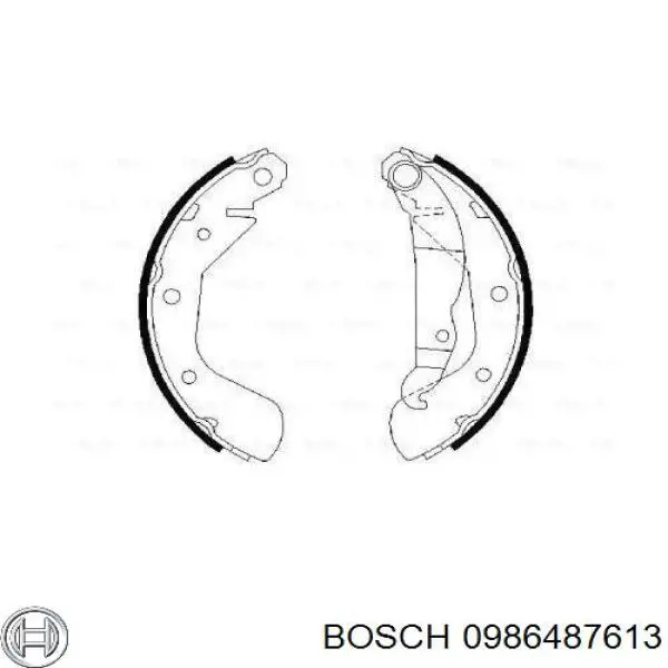 0 986 487 613 Bosch задние барабанные колодки