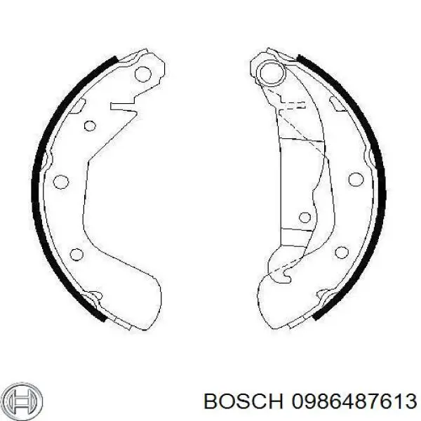 Zapatas de frenos de tambor traseras 0986487613 Bosch