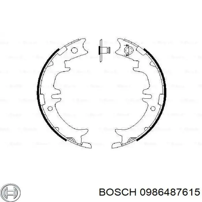0986487615 Bosch колодки ручника