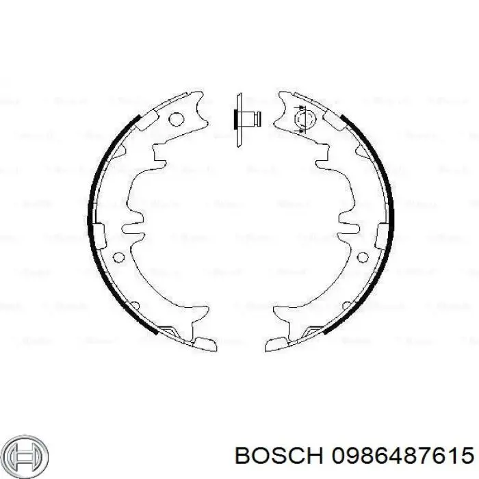 Колодки ручника (стояночного тормоза) BOSCH 0986487615