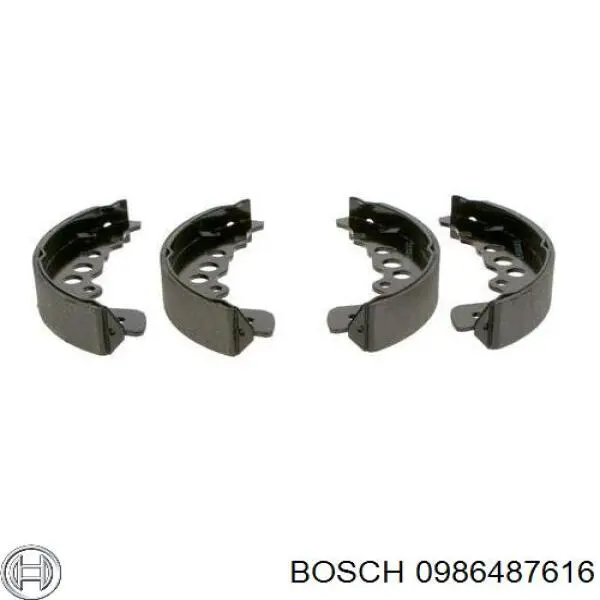 Колодки гальмові задні, барабанні 0986487616 Bosch