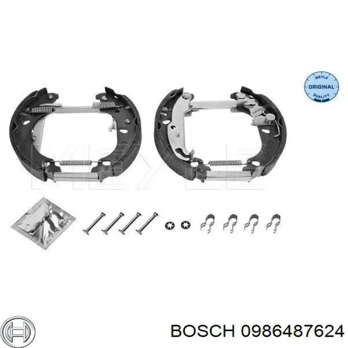 Тормоза рабочие задние ножные и тормозные барабаны Bosch 0986487624 цена, от 32.05 USD