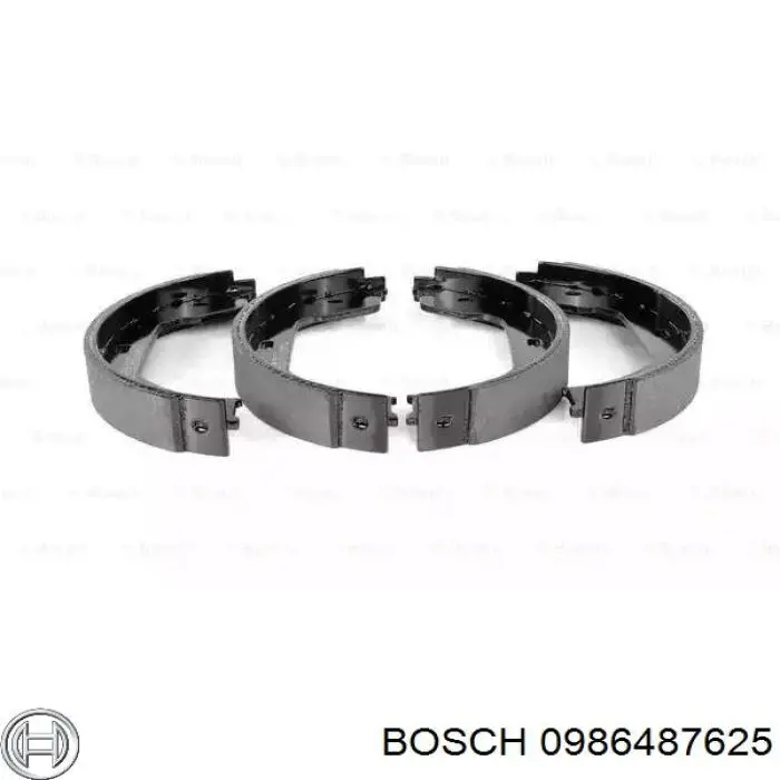 0986487625 Bosch колодки ручника (стояночного тормоза)