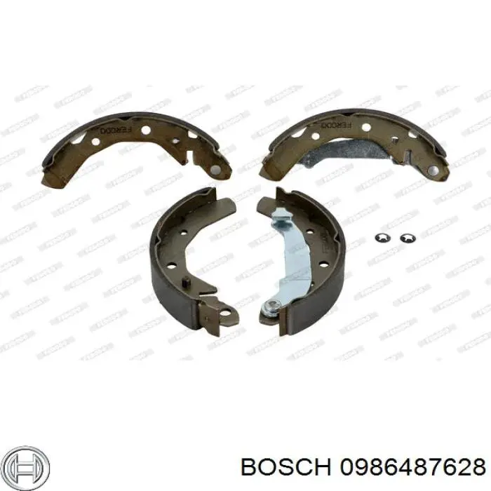 Задние барабанные колодки 0986487628 Bosch