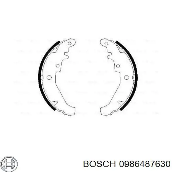 0986487630 Bosch колодки тормозные задние барабанные