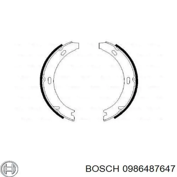 Колодки ручника 0986487647 Bosch