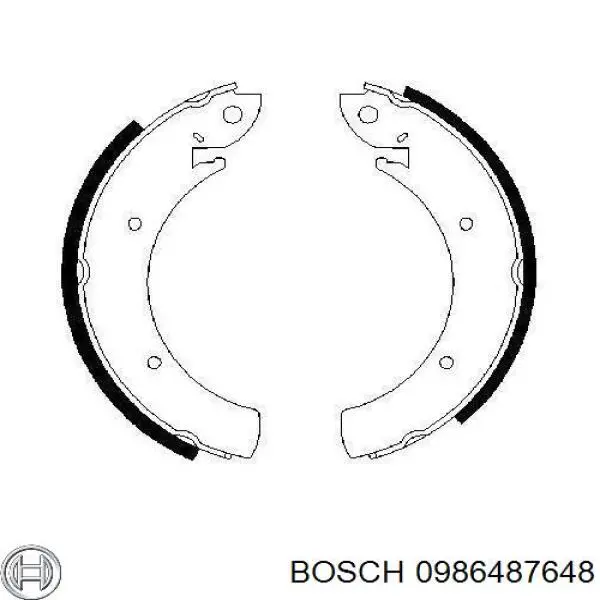 Zapatas de frenos de tambor traseras 0986487648 Bosch