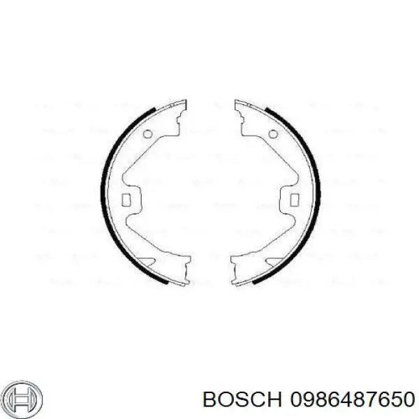 0986487650 Bosch колодки ручника (стояночного тормоза)