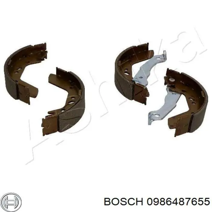 Задние барабанные колодки 0986487655 Bosch