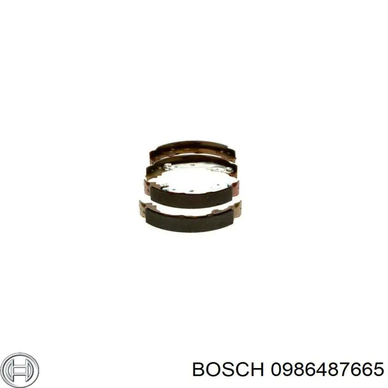 0 986 487 665 Bosch колодки тормозные задние барабанные