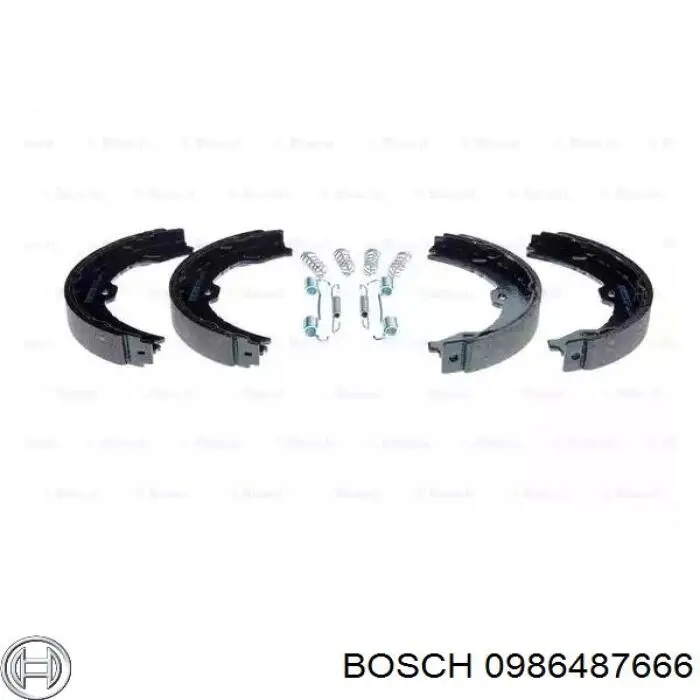 0986487666 Bosch колодки ручника (стояночного тормоза)