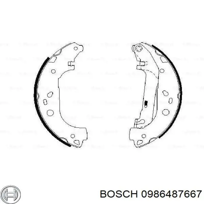 Колодки тормозные задние барабанные Bosch 0986487667