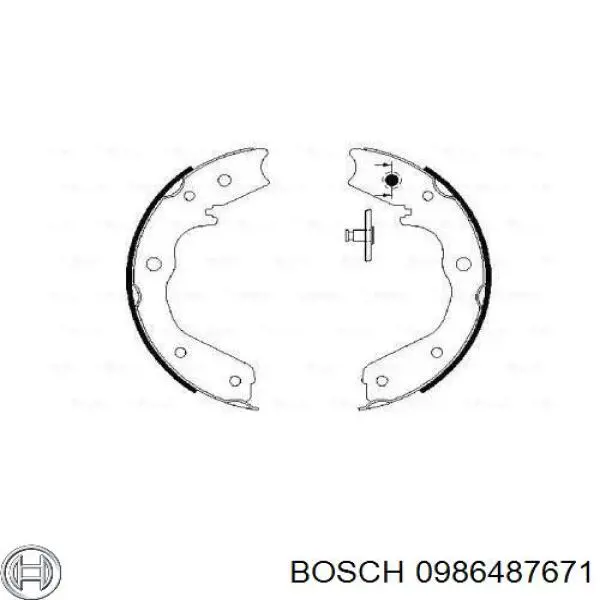 Колодки ручника 0986487671 Bosch