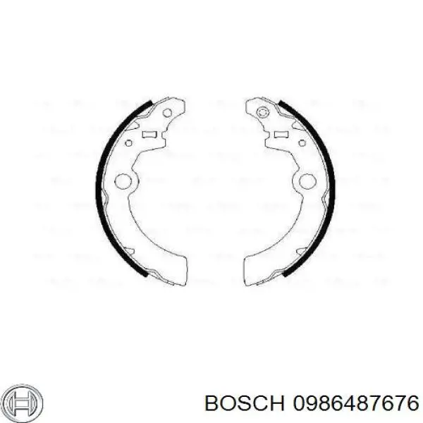 Zapatas de frenos de tambor traseras 0986487676 Bosch