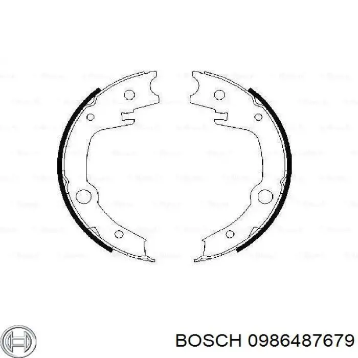 0986487679 Bosch колодки ручника (стояночного тормоза)