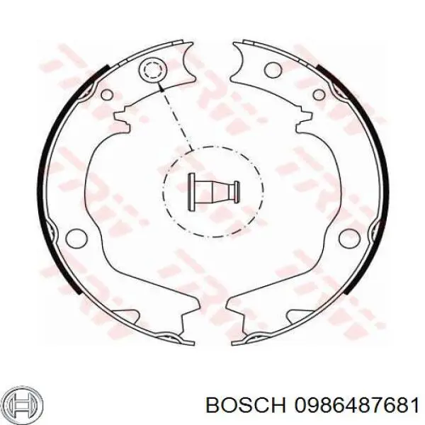 Колодки ручника 0986487681 Bosch