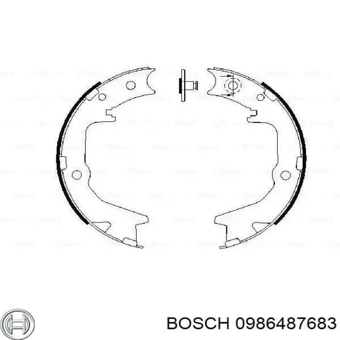 0986487683 Bosch колодки тормозные задние барабанные