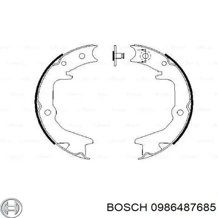 0986487685 Bosch колодки тормозные задние дисковые