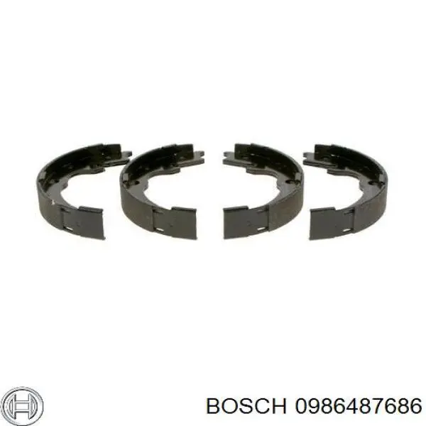 0986487686 Bosch колодки ручника (стояночного тормоза)