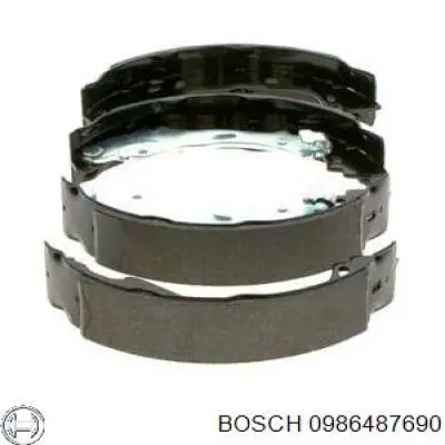 Zapatas de frenos de tambor traseras 0986487690 Bosch