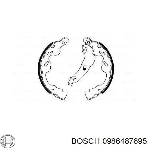 Задние барабанные колодки 0986487695 Bosch