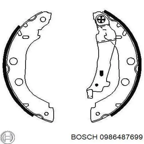 Тормоза рабочие задние ножные и тормозные барабаны Bosch 0986487699 цена, от 25.54 USD