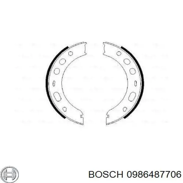 0986487706 Bosch колодки ручника