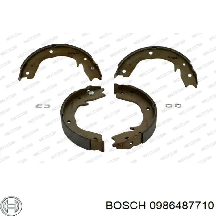 Купить 0986487710 Bosch Колодки ручника/стояночного тормоза