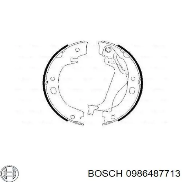 Задние барабанные колодки 0986487713 Bosch