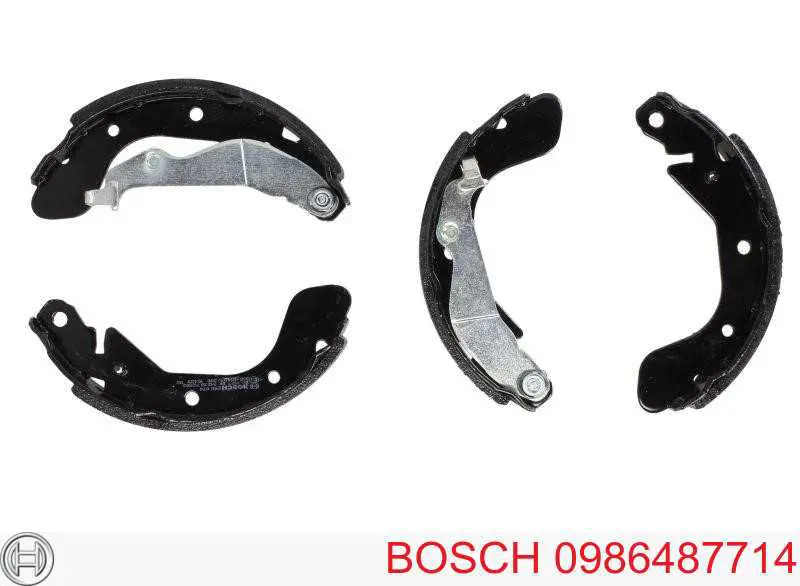 0986487714 Bosch sapatas do freio traseiras de tambor